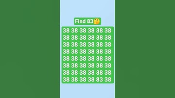 Find 83🤔 #braintestsolution #illusion #puzzle #iqtest #quiz #gkquiz #maths #braintest