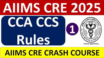 AIIMS CRE - CCS CCA RULES - CRASH COURSE - Study portal Academy - Office Administration !!