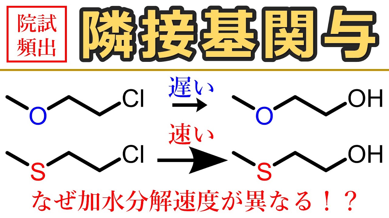 【大学有機化学】隣接基関与　～大学院入試頻出単元を徹底解説～