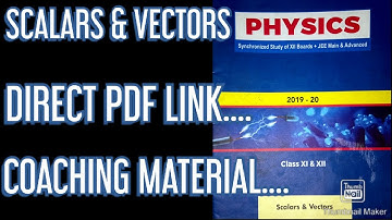 #fiitjeemodulespdf  VECTORS, UNITS AND DIMENSIONS|FIITJEE COACHING MATERIAL,#howisfiitjee