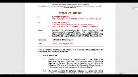 NUEVO INFORME DE REFUERZO ESCOLAR COMUNICACIÓN MATEMÁTICA 2025 | TRABAJADO EN WORD Y EXCEL EDITABLES
