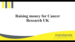 Raising money for Cancer Research UK