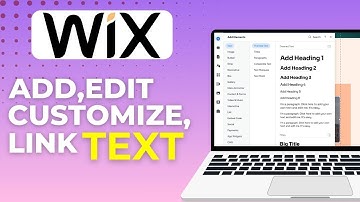 How To Add, Edit, Customize & Link Text (Wix.Com)