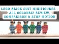 LEGO Brick Suit Minifigures  - All Colours! Review, Comparison &amp; Stop Motion!
