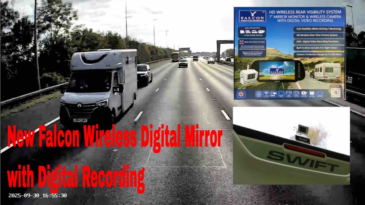 FalconEye Wireless Backup Camera System With 7" LCD Monitor & Built-in Battery 3 Cameras - View #12