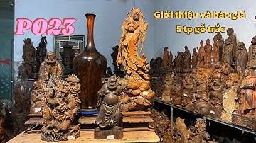 P023-Giới thiệu và báo giá 5 tác phẩm gỗ trắc cũ//  Tượng gỗ trắc Thế Quyết 0396205625