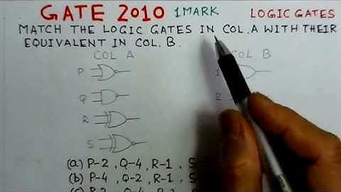 Video Solution to GATE ECE-2010 Problem on Logic Gates