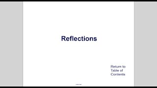 Reflections   Part 1