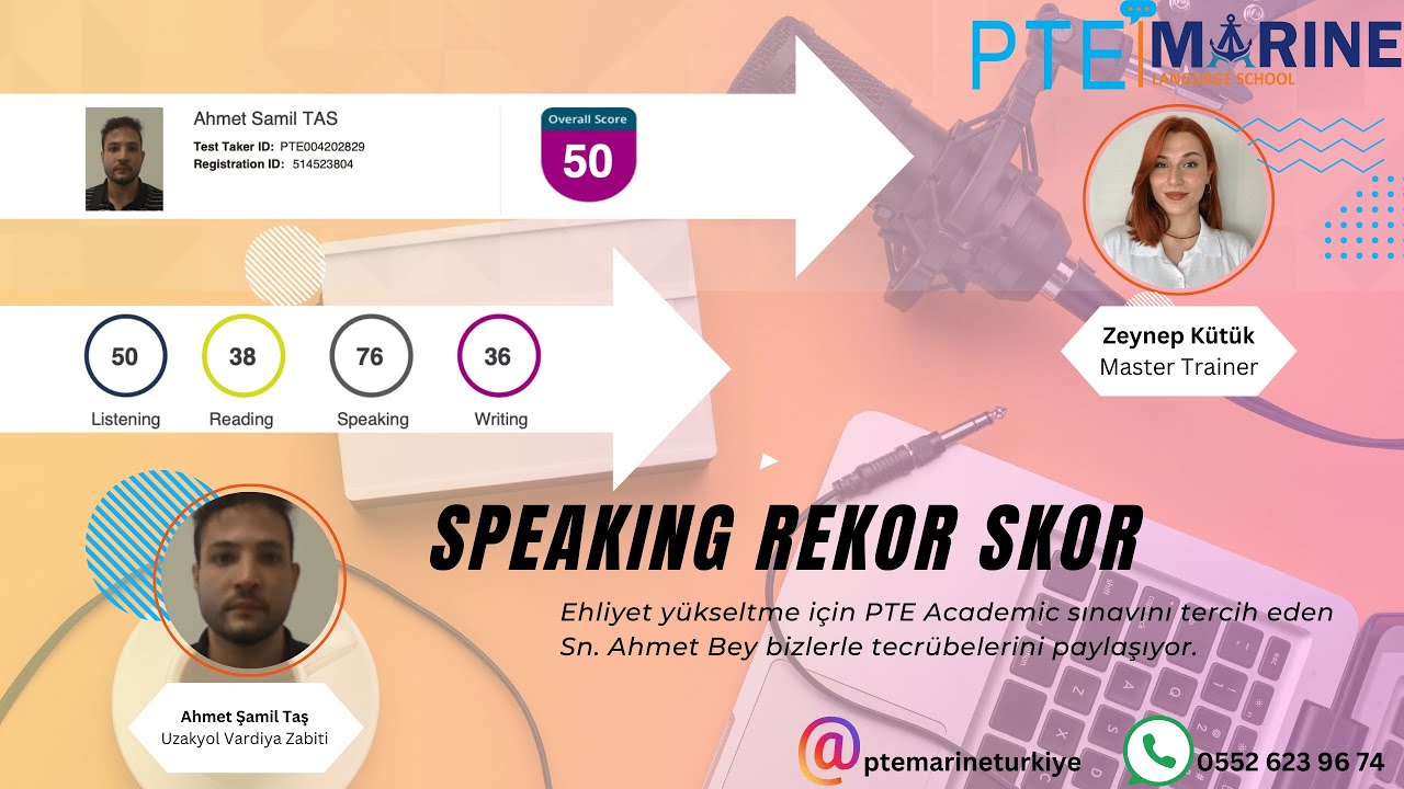 7 Ağustos güncellemesinden sonra PTE Academic sınavı Speaking bölümünde rekor skor!