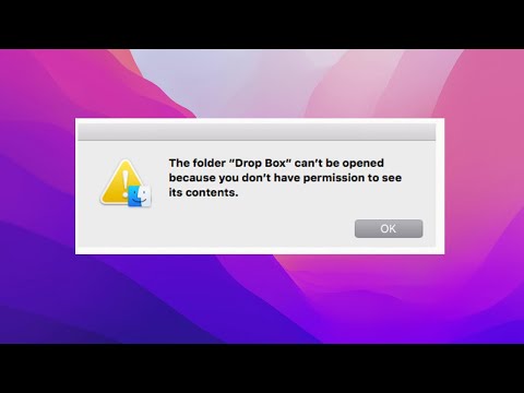 The Folder Can’t Be Opened Because You Don’t Have Permissions To See It’s Content On macOS