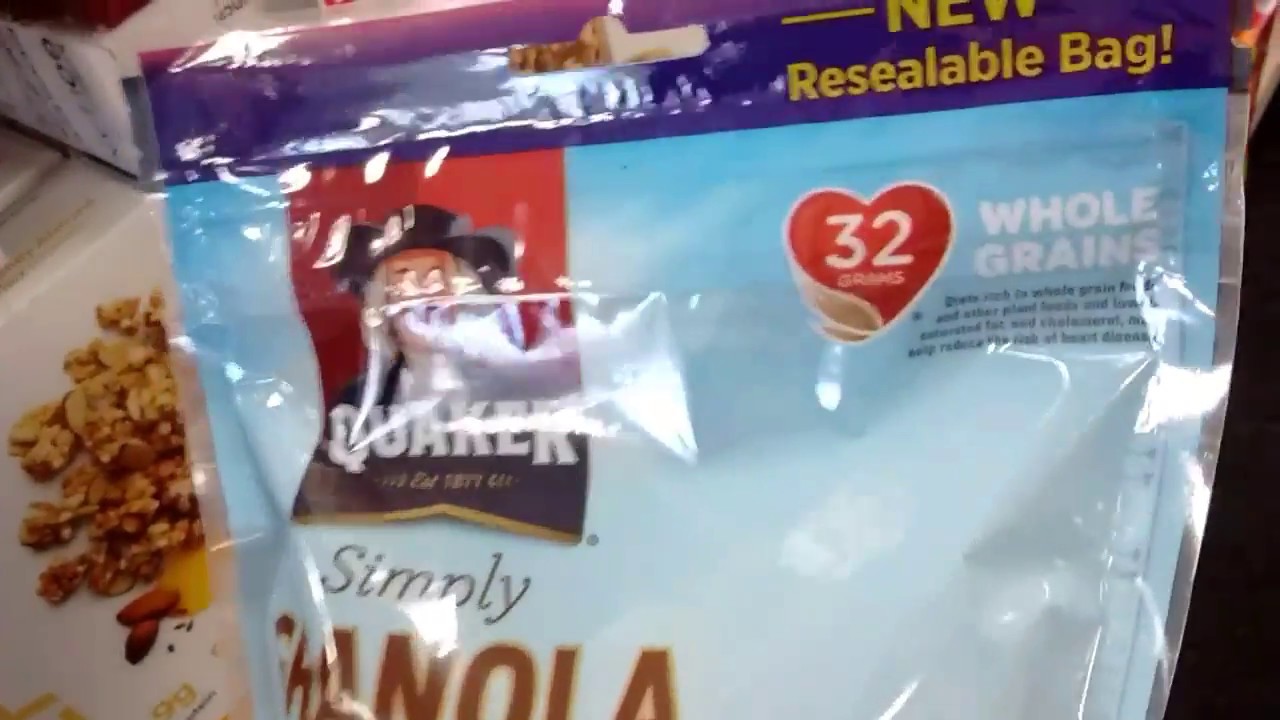 Granola, oats, honey, raisins & almonds "Quaker" YouTube