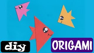 Vissen vouwen van papier (origami) - makkelijk knutselwerkje voor kinderen