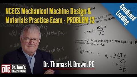 NCEES PE Mechanical MDM Practice Exam Problem 12 - Combined Loads (Solution Tips)
