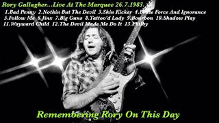 RORY GALLAGHER...THE MARQUEE CLUB 1983