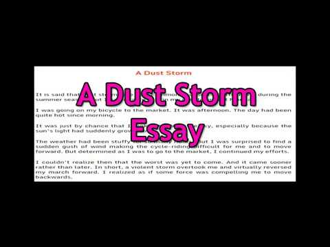 dust storm essay