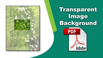 How to add a transparent image background to a pdf document (Edit PDF) using Adobe Acrobat Pro DC