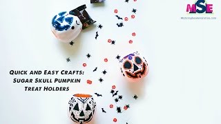 Details Quick and Easy Crafts  Sugar Skull Pumpkin Treat Holders Update