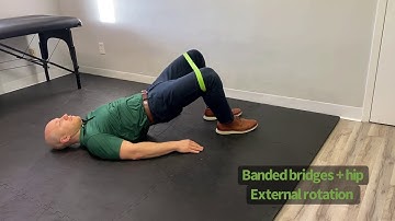 Banded Bridge with Hip External Rotation