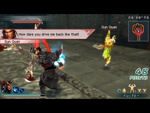 Dynasty Warriors: Strikeforce (PSP) Lu Bu vs Sun Quan