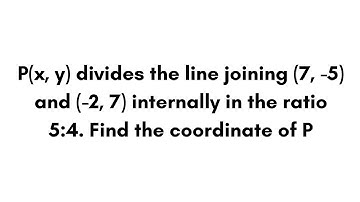 Learn how to find the coordinates of a point dividing a line segment in a given ratio.