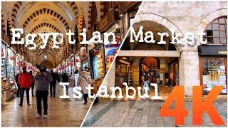 4K istanbul old markets | Walking Tour in Egyptian Market .Turkey
