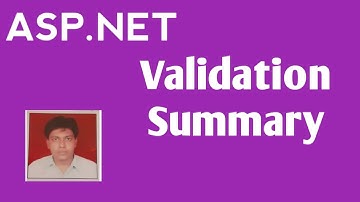 Validation Summary in Asp.net |Validation Controls in Asp.net