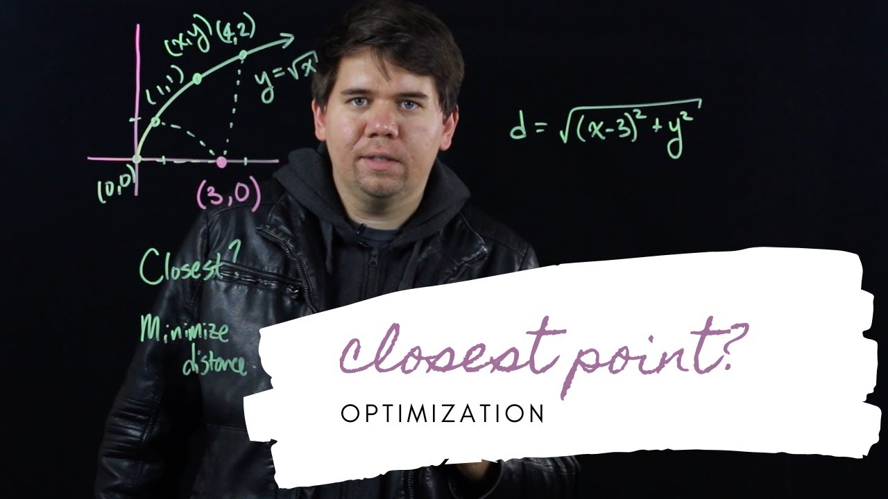 Optimization Point Lit Calculus 51: Optimization, Closest Point - YouTube