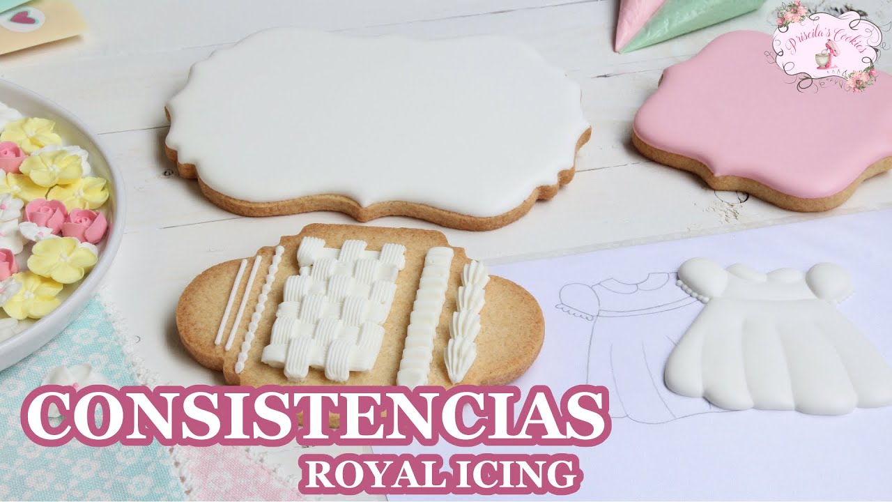Las CONSISTENCIAS del Royal Icing I Glasa Real - Priscila's Cookies I Royal Icing Consistency