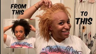 From Dark Brown to Ginger Blonde in One Sitting | Natural Hair Styles