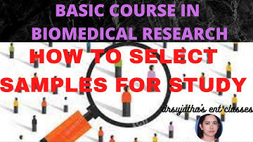 125.Sampling methods in Research # Basic Course in Biomedical Research  #samplingtechniques #bcbr