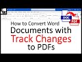 How to convert microsoft word documents with track changes to pdfs