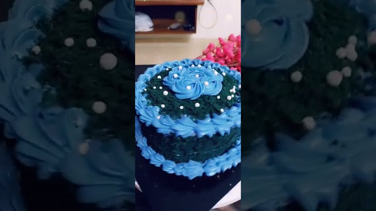 Blue Velvet cake with cream cheese frosting