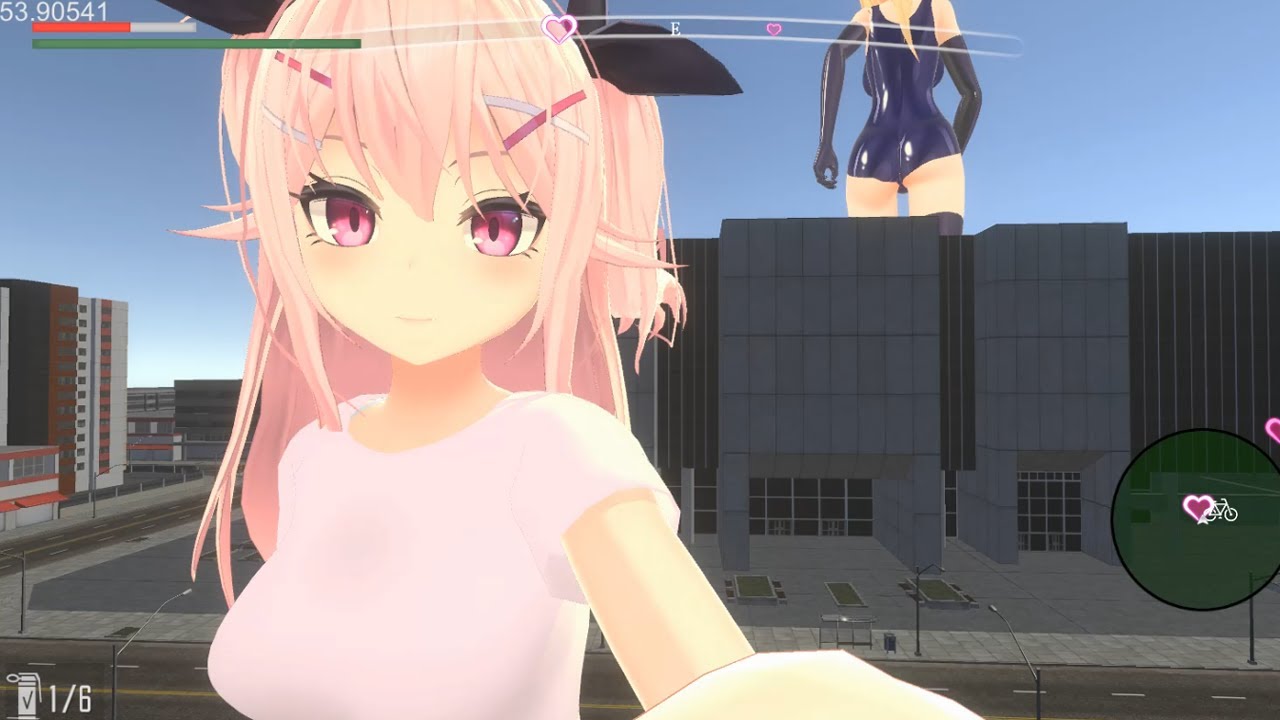 【巨大娘】主観視点実装。被ダメージ信号発信機能実装。【地球防衛軍風ゲーム制作】【giantess】