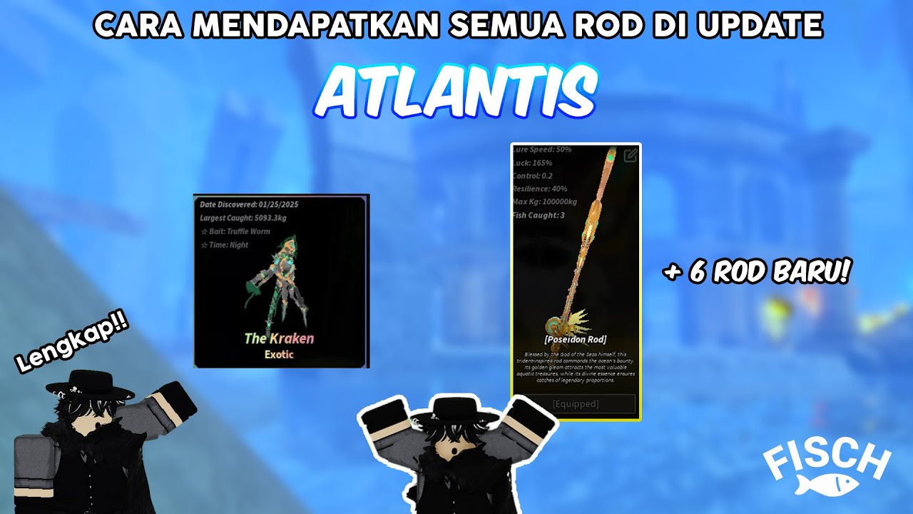 CARA MENDAPATKAN SEMUA ROD DI UPDATE ATLANTIS! - Fisch Roblox Indonesia ...