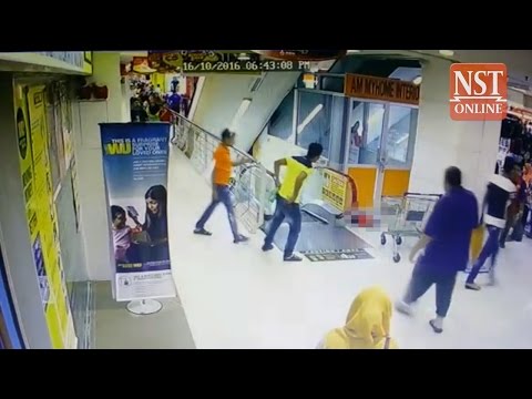 Girl in critical condition after falling from escalator in Bukit Jambul mall