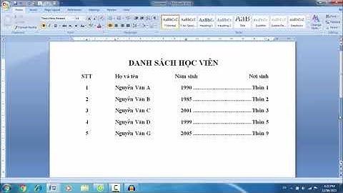 Cách đặt TAB trên Word - Tạo dấu chấm tự động