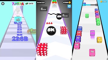 Number Merge Run vs Number Ball vs 2048 Cube Run 3 in one Gameplay Run & Merge