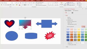 How to add Gradient Fill into Shape in PowerPoint document 2017