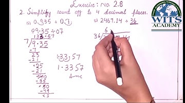 Class Five Math Unit 2 Ex 2.8 Division Of Decimal Fraction Upto 4 Video 2 Week 12