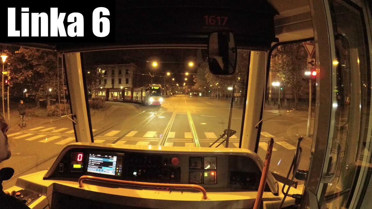 Linka 6 Brno -- Královo Pole - Starý Lískovec [2x Vario LFR.E] [Tram Cab View]