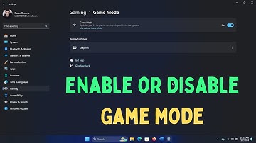 How to Enable or Disable Game Mode on Windows 11