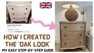 Faux Oak Paint Effect ~ My Easy Pottery Barn Dupe Guide! Make Any Furniture Look Like Wood DIY Hack