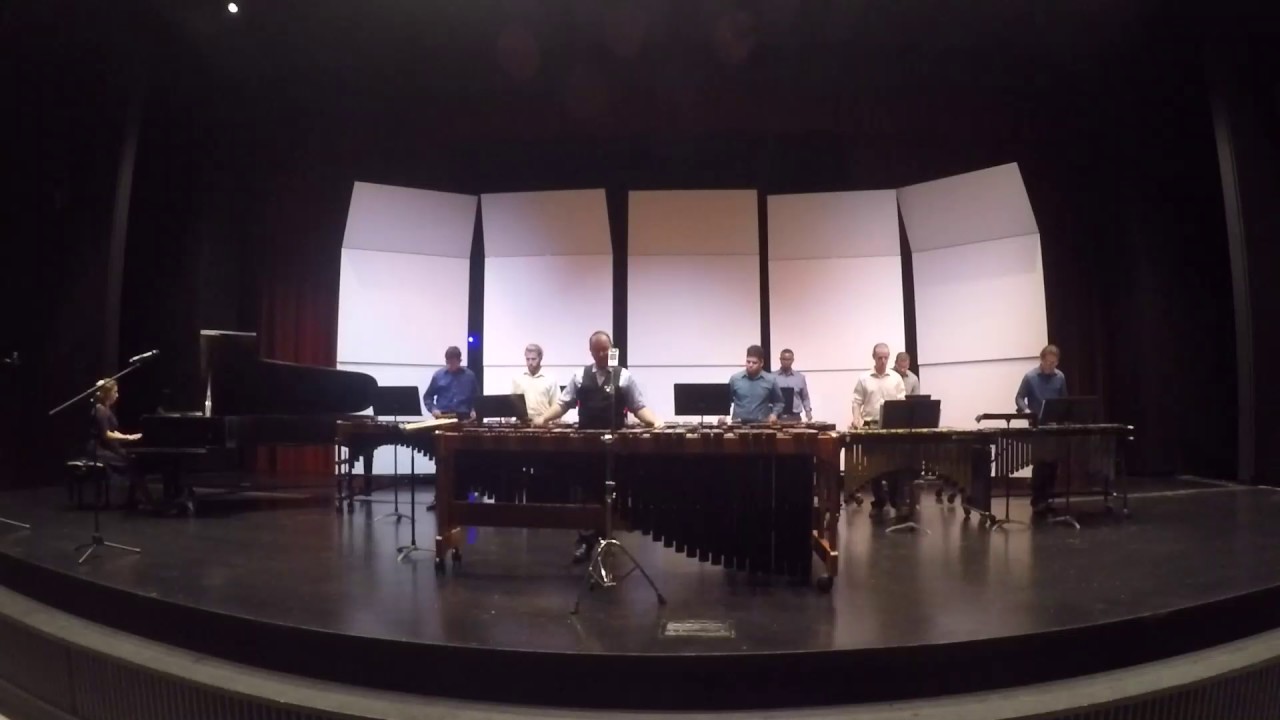 Eric Ewazen Marimba Concerto Mvt  II for percussion ensemble Ian McClaflin solo marimba