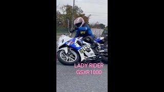 [Lady Rider w/ GSXR1000] Amazing Ride Moto Gymkhana, Japan- Tokico, Rank C1 #gsxr #gsxr1000 #shorts