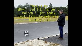 My 3D-Printed TIE Fighter's Maiden Flight