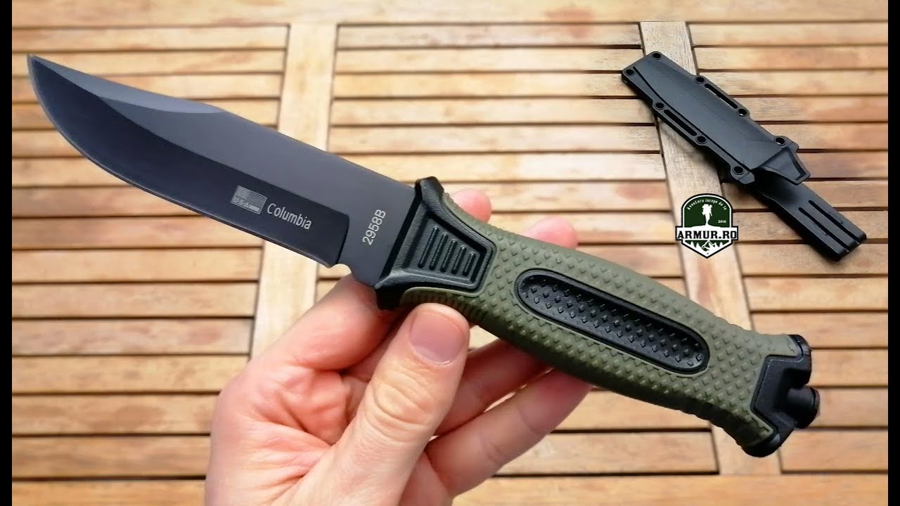 Columbia Tactical Neck Knife Cutit Columbia 2958B ABS sheath Combat