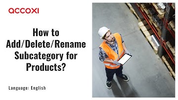 How to Add/Delete/Rename Subcategory for products  (English) | Inventory Management System | Accoxi