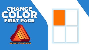 How to change color of first page in affinity publisher