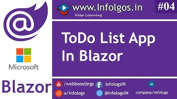 Create ToDo List App in Blazor Framework | Infologs