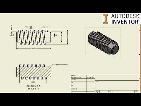 Autodesk Inventor Tutorial for Beginners - Practice Part - Drive insert